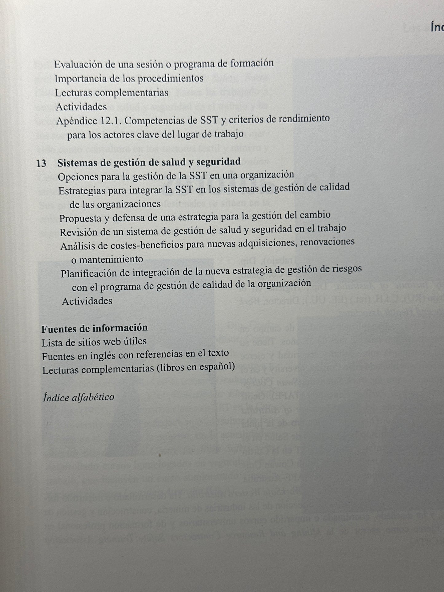 Mejora de la salud y la seguridad en el trabajo