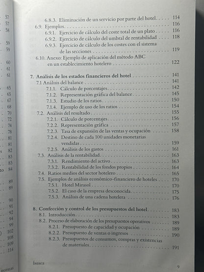 Contabilidad, control de gestión y finanzas de hoteles