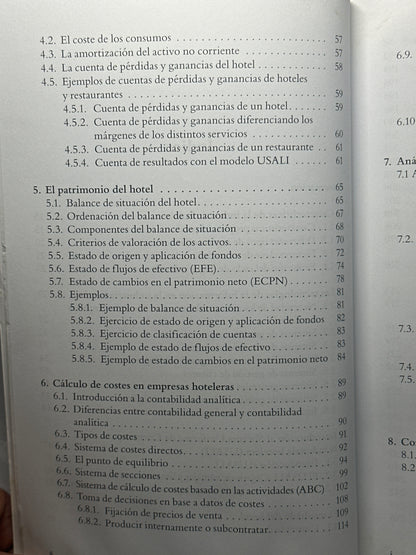 Contabilidad, control de gestión y finanzas de hoteles