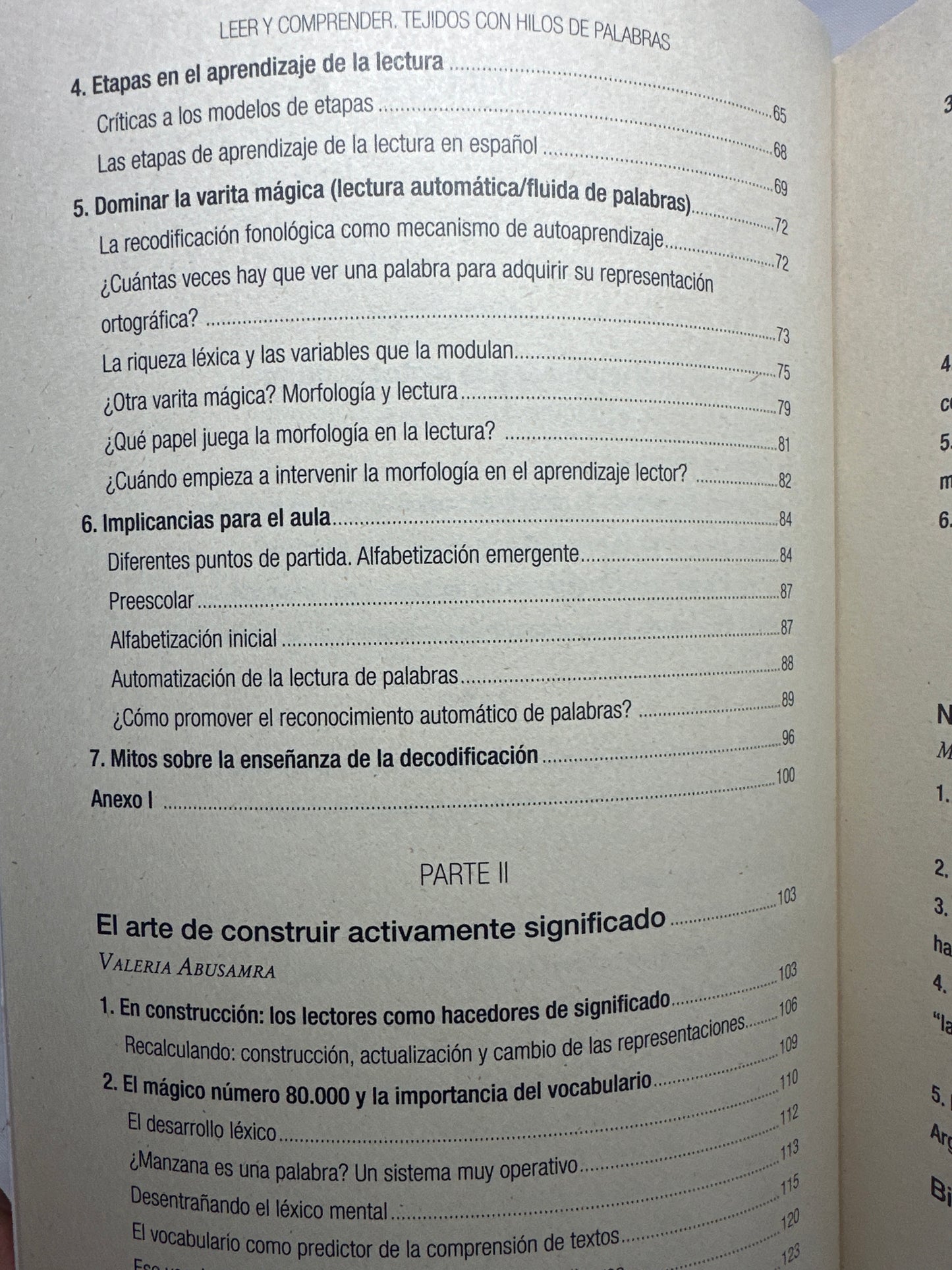 Leer y comprender. Tejidos con hilos de palabras