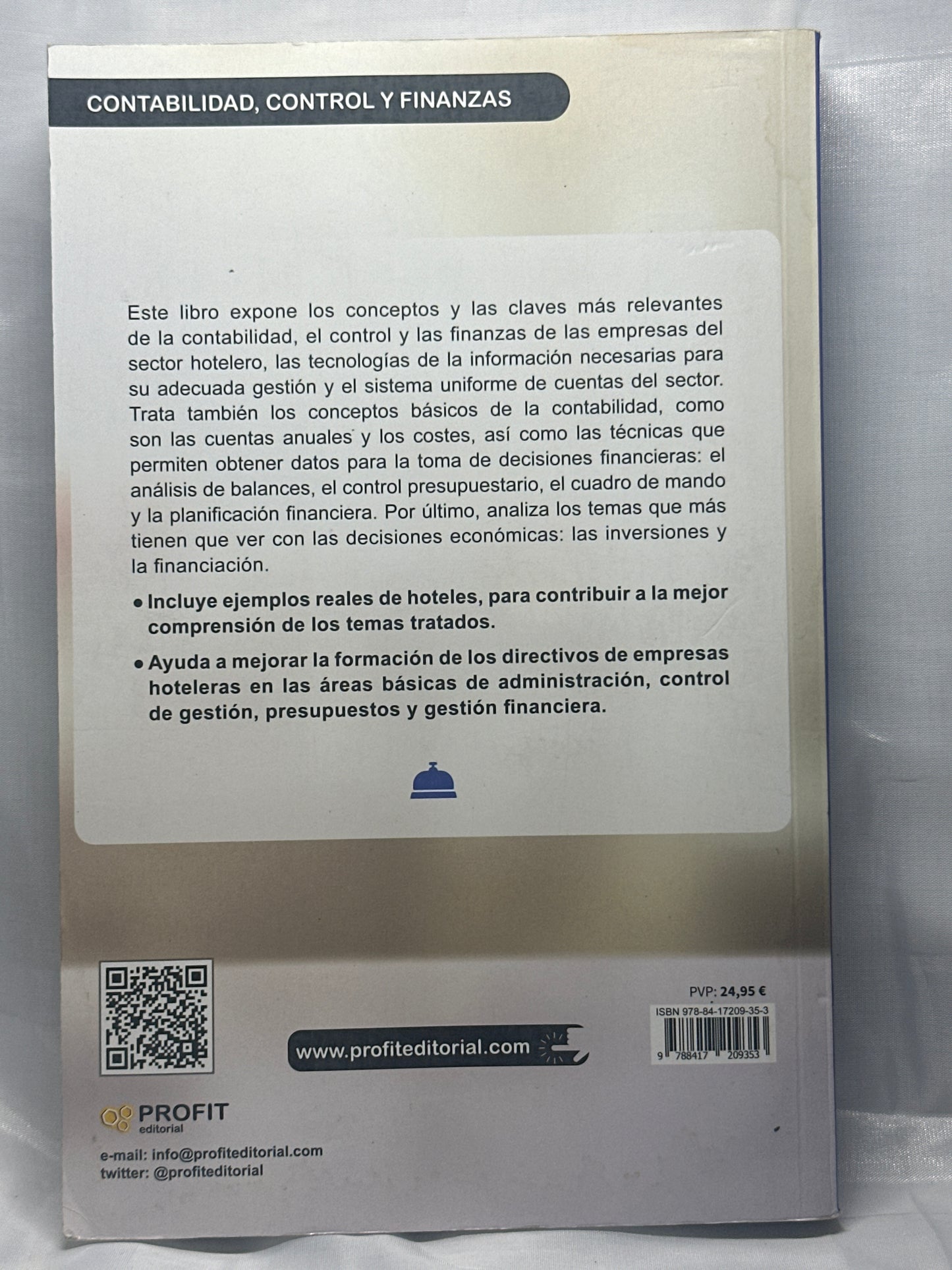 Contabilidad, control de gestión y finanzas de hoteles