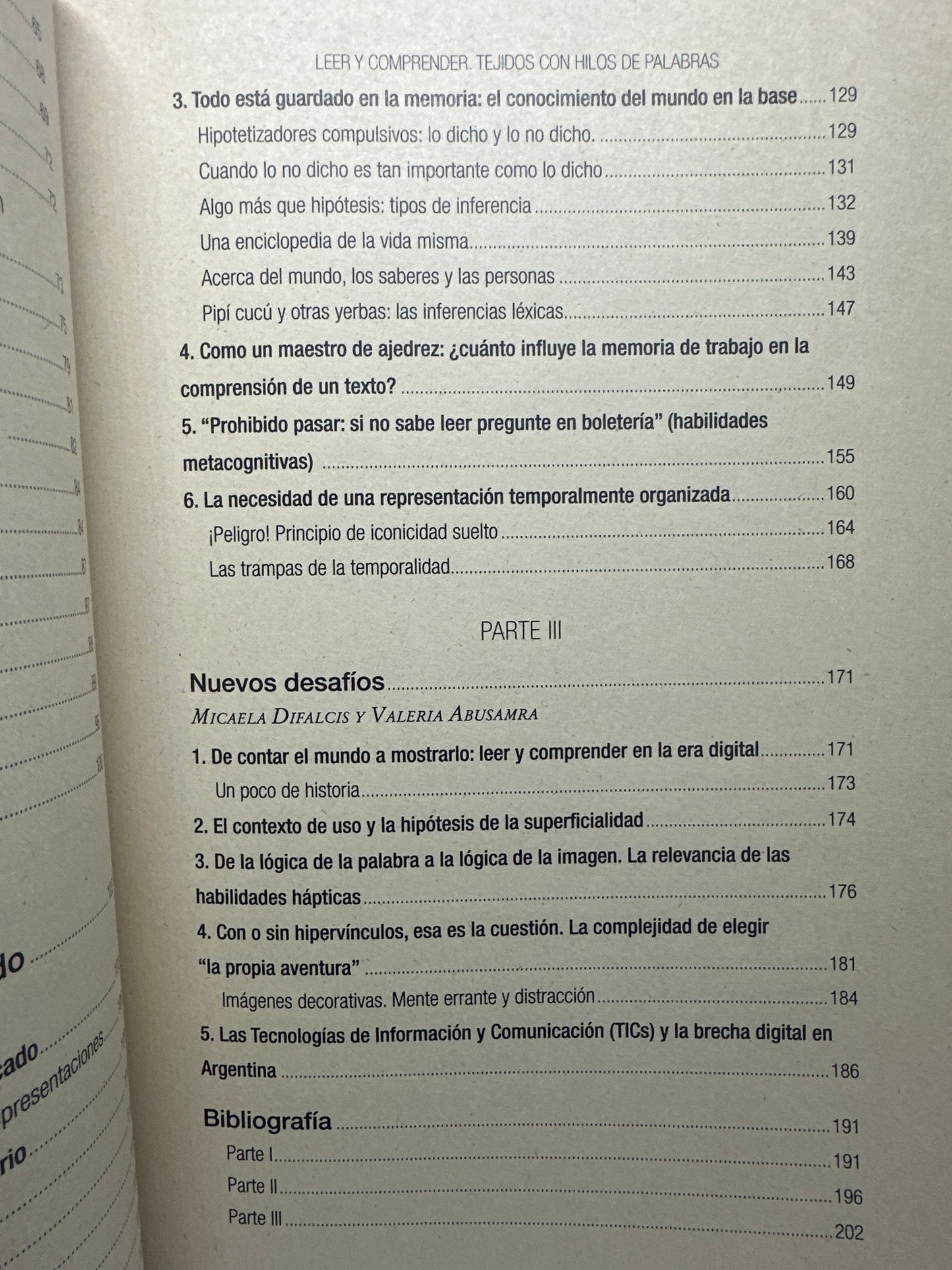 Leer y comprender. Tejidos con hilos de palabras