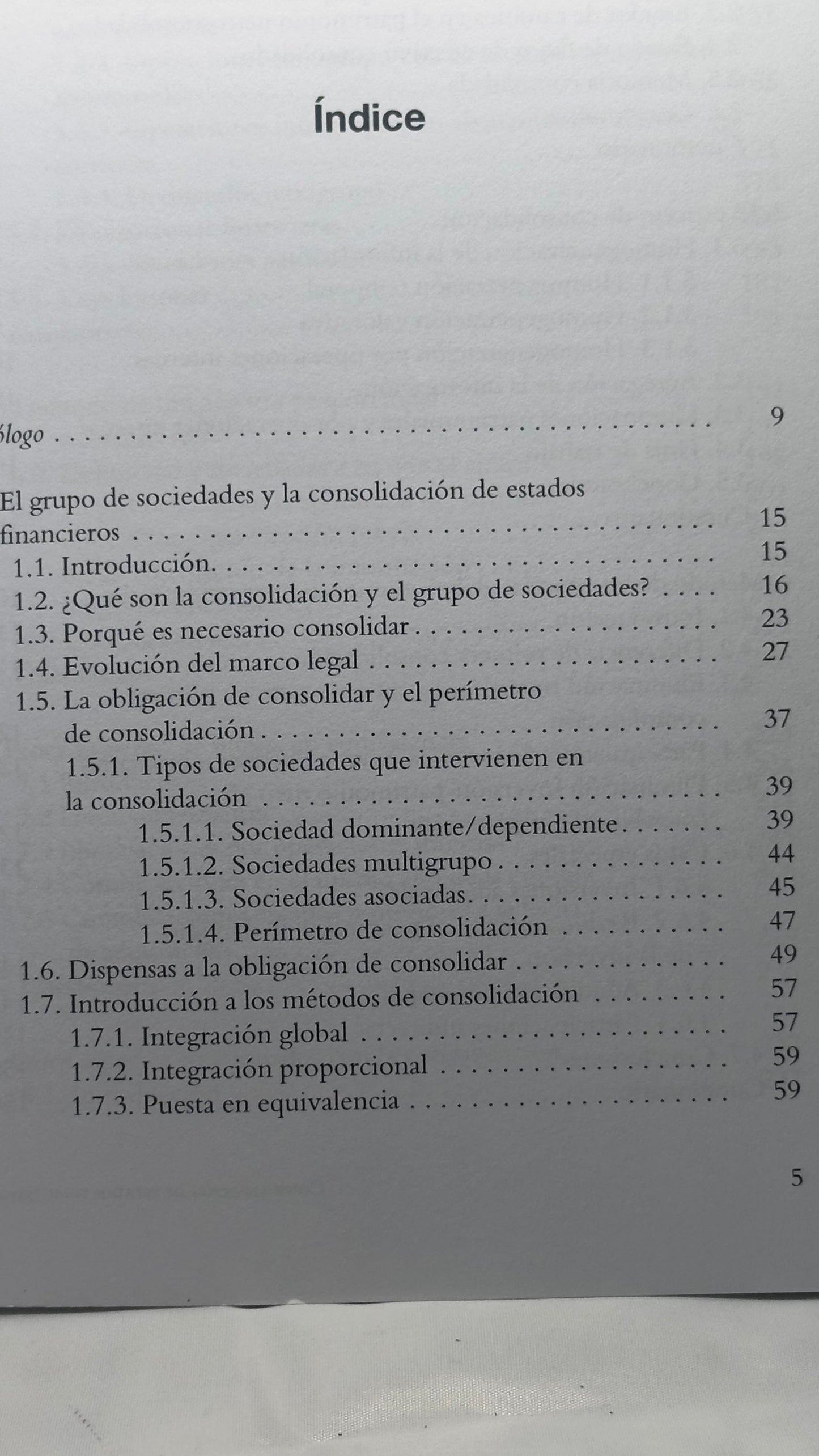 Consolidación de estados financieros