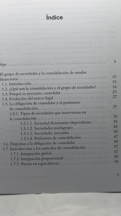 Consolidación de estados financieros