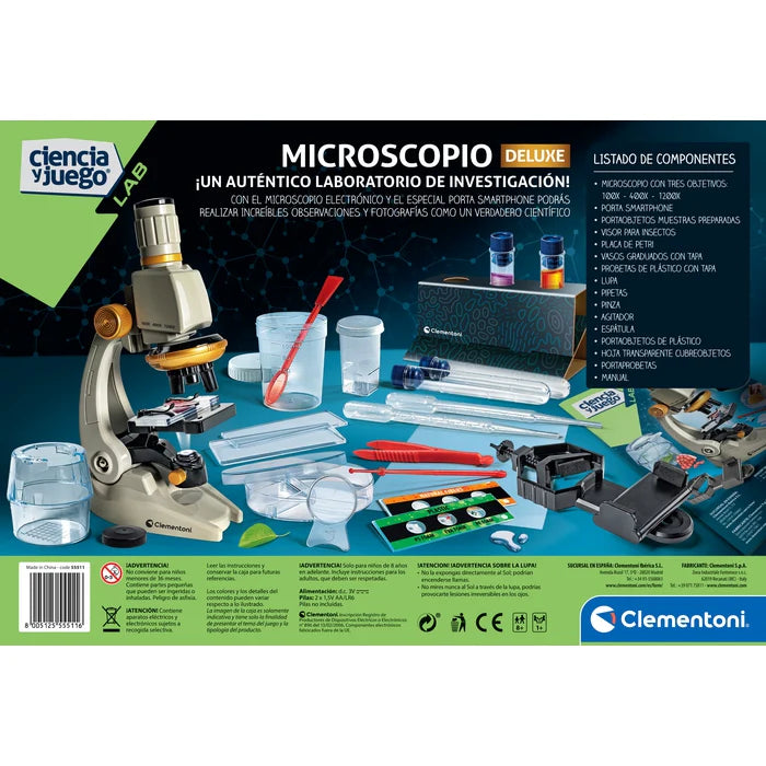 Microscopio Deluxe. ¡un auténtico laboratorio de investigación!